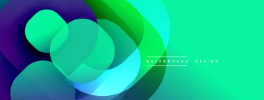 Soyut renkli şekiller örtüşür ve dinamik bir değişim etkisi yaratır. Modern tasarım arka planlar ve sunumlar için uygundur. Canlı renkler kompozisyona hakim..