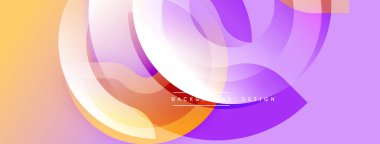 Soyut akışkan şekiller, canlı renklerin karışımı. Gradyan mor, turuncu renkler dinamik görsel efekt yaratır. Modern tasarım ögesi.