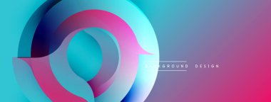 Soyut, canlı katmanlar akışkan şekiller yaratır. Değişik renkler harmanlanarak modern tasarım elementleri oluşturur. Pürüzsüz geçişler hareketi, derinliği akla getiriyor.