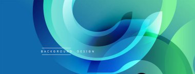 Soyut sıvı şekilleri üst üste binerek dinamik mavi, yeşil gradyanlar oluşturur. Modern tasarım hareketi, enerjiyi, görsel ilgiyi çağrıştırıyor.