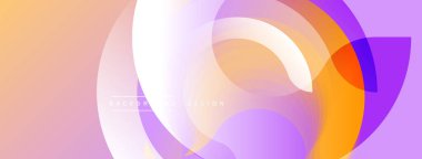 Soyut sıvı şekilleri örtüşür ve canlı renk değişimleri yaratır. Yumuşak turuncu, mor, beyaz renkler kusursuz bir şekilde harmanlanır. Modern tasarım ögesi.