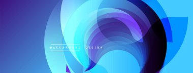 Soyut mavi tasarım katmanlı daireler, gradyanlar içerir. Modern arka plan teknoloji, yenilik, dinamik görseller öneriyor.