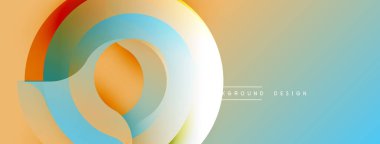 Soyut renkli katmanlar dairesel tasarım yaratır. Renkler karışıyor, pürüzsüz geçişler oluşturuyor. Modern estetik, arka planlar için uygun.