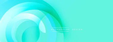 Soyut turkuaz katmanlar dairesel tasarım yaratır. Gradyan gölgeler düzgün bir görsel deneyim sunar. Minimalist tarz, modern estetik.