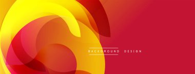 Soyut sıvı şekiller, canlı renklerin karışımı. Kırmızı, turuncu, sarı renkler dinamik bileşim oluşturur. Arka planlar için modern tasarım ögesi.