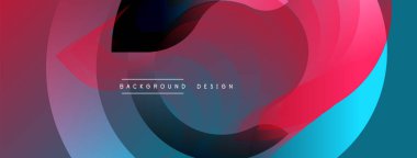 Soyut akışkan şekiller, canlı renkler. Dinamik bileşim modern görsel etki yaratır. Metin arkaplan tasarımı okur.