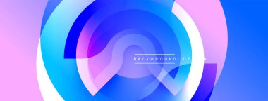 Soyut sıvı şekilleri, canlı maviler, pembeler dinamik bir zemin oluşturur. Modern tasarım hareket, enerji ve görsel cazibe öneriyor.