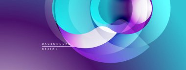 Soyut sıvı şekiller, canlı renklerin karışımı. Gradyan mor, mavi renkler dinamik kompozisyon yaratır. Modern tasarım ögesi.