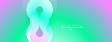 Soyut sıvı şekiller, canlı renklerin karışımı. Gradyan arkaplan modern tasarım unsuru yaratır. Yumuşak kıvrımlar, ışık efektleri mevcut.