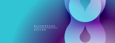 Soyut gradyan özellikleri akan şekiller, mor renkler, deniz mavisi aksanları. Minimalist metin arka plan tasarımı okur. Modern, canlı görsel.