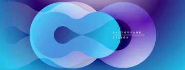 Soyut akışkan şekiller, mavi mor gradyanlar. Modern tasarım öğesi, dinamik kompozisyon, parlak görsel sunum. Arkaplan sonsuzluk kavramını öneriyor.