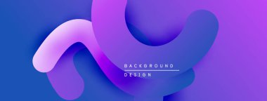 Soyut sıvı şekiller, canlı mor, mavi renkler. Modern tasarım ögesi, arkaplan dokusu, mevcut pürüzsüz gradyanlar.