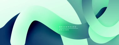 Soyut sıvı şekilleri, gradyanlar, deniz mavisi renkleri dizaynda baskın. Minimalist estetik, modern arka plan dokusu. Düz eğriler dinamik bileşim oluşturur.