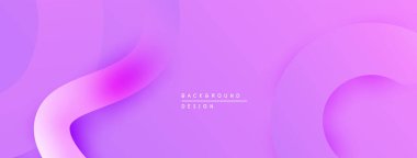Soyut sıvı şekilleri, mor renkler baskın gelir. Yumuşak gradyanlar modern arkaplan tasarımı yaratır. Minimalist estetik, pürüzsüz eğriler mevcut.