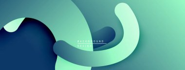 Soyut akışkan şekiller, mavi yeşil gradyan. Metin arkaplan tasarımlı minimalist tasarım. Modern estetik, temiz kompozisyon.