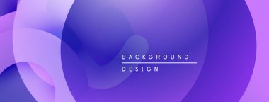 Soyut mor arkaplan. Üst üste binen şekiller dinamik görsel efekt yaratır. Metin arka plan tasarımı okur. Minimalist, modern estetik.