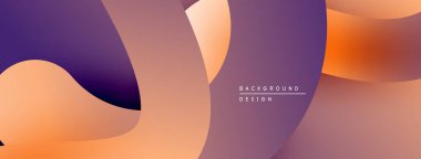 Soyut sıvı şekiller, turuncu, mor renkler modern arka plan yaratır. Eğilim değişimleri olan minimalist tasarım. Yumuşak eğriler kompozisyona hakim.