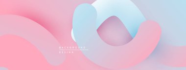 Soyut sıvı şekiller, pembeler, maviler modern arka plan yaratır. Yumuşak eğimler, üst üste binen biçimler hareket ve derinlik olduğunu gösteriyor. Tasarım ögesi.