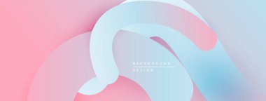 Soyut akışkan şekiller, pembe, mavi renkler yumuşak bir arkaplan oluşturur. Dijital projeler için modern tasarım ögesi.
