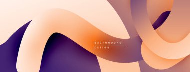 Soyut akışkan şekiller, sıcak renkler, gradyan tasarım. Yumuşak kıvrımlı, mor ve şeftali tonları olan modern arkaplan.