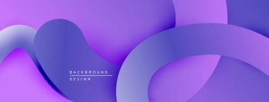 Soyut mor tasarım. Pürüzsüz şekiller, dinamik görsel efektler yaratır. Çeşitli projeler için modern arkaplan.