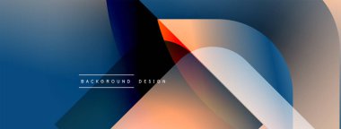 Soyut akışkan şekiller harmanlanarak dinamik gradyan arkaplan oluşturur. Renkler maviden turuncuya, modern tasarım elementi.