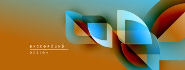 Soyut tasarım özellikleri katmanlı şekiller, canlı renkler, pürüzsüz eğimler. Dijital projeler için modern arkaplan.