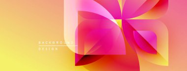 Soyut çiçek tasarımı. Canlı gradyanlar sarı, turuncu ve pembe renkleri harmanlarlar. Dijital projeler için modern arkaplan.