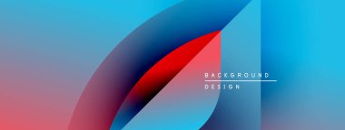 Soyut gradyanlar harmanlanarak, dinamik görsel akış yaratır. Kırmızı, mavi, pembe renkler kompozisyona hakim. En küçük metin ince markalaşma ögesi ekler.