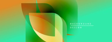 Soyut gradyanlar harmanlanarak canlı bir görsel etki yaratır. Üst üste binen şekiller derinliği gösteriyor, modern tasarım estetiği. Metin arkaplan tasarımı okur.