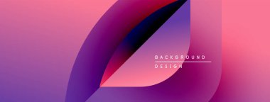 Soyut gradyanlar harmanlanarak, dinamik görsel akış yaratır. Mor, pembe, mavi renkler kompozisyona hakim. Modern tasarım ögesi.