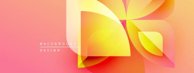 Soyut geometrik şekiller örtüşür, canlı bir değişim etkisi yaratır. Sıcak renkler kompozisyona hakim, enerji ve dinamizmi akla getiriyor..