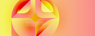 Soyut gradyan şekiller dinamik görsellik yaratır. Sıcak renkler harmanlanarak modern arkaplan tasarımı oluşturur. Yumuşak kıvrımlar hareketi, enerjiyi gösterir.