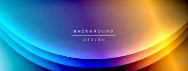 Soyut eğim arkaplanı. Canlı renkler düzgün bir şekilde harmanlanarak, dinamik görsel efekt yaratır. Merkezi metin arkaplan tasarımı okur.