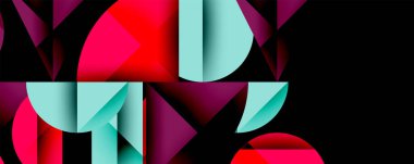 Soyut tipografi cesur metinleri gösterir. Canlı renkler, geometrik şekiller dinamik görsel etki yaratır. Modern tasarım, çarpıcı kompozisyon.