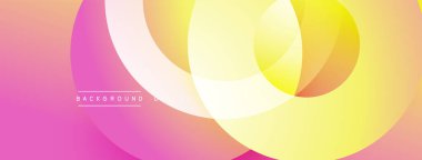 Soyut tasarım özellikleri üst üste biniyor. Renkler pembeden sarıya dönüşüyor. Modern estetik, basit kompozisyon.