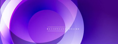 Soyut mor katmanlar dinamik dairesel tasarım yaratır. Modern gradyanlar pürüzsüz görsel deneyim sunar. Mevcut en küçük metin.