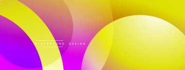 Soyut renkli arkaplan. Üst üste binen şekiller canlı bir değişim etkisi yaratır. Dijital projeler için modern tasarım.