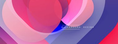 Soyut renkli katmanlar dinamik görsel efekt yaratır. Pembe, mor, mavi renkler kusursuz bir şekilde harmanlanır, modern tasarım elementi..