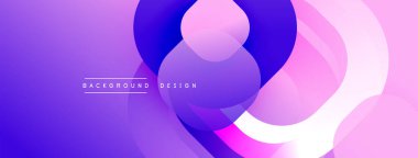 Soyut mor, pembe renkler akışkan şekiller oluşturuyor. Metin arkaplan tasarımlı modern tasarım görünür. Yumuşak geçişler, canlı renkler.
