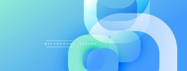 Soyut mavi arkaplan özellikleri üst üste binen yuvarlak şekiller. Gradyan renkler modern, dinamik görsel efekt yaratır. Metin arkaplan tasarımı okur.