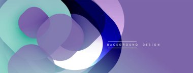 Soyut sıvı şekilleri örtüşür ve canlı renk değişimleri yaratır. Modern tasarım elementleri dinamik hareketi, yumuşak renkleri önerir.