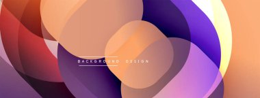 Soyut katmanlar örtüşüyor, dinamik renk eğimleri yaratıyor. Mor aksanlı, sıcak tonlarda baskın. Modern tasarım akıcılık ve derinliği çağrıştırıyor..