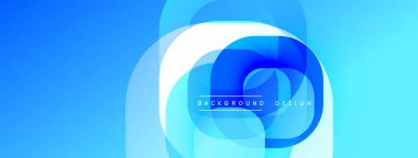 Soyut mavi şekiller dinamik görsel efekt yaratır. Yumuşak eğimler, akış çizgileri hareketi, modern tasarım estetiğini akla getiriyor.