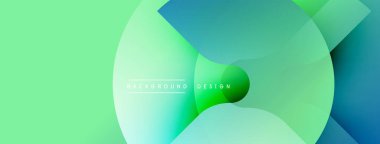 Soyut sıvı şekilleri örtüşür, parlak yeşil ve mavi renkler yaratır. Minimalist tasarım, metin arkaplan tasarımını merkezde konumlandırır.