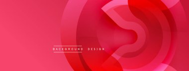 Soyut kırmızı tasarım katmanlı dairesel şekiller içerir. Gradyan renkler dinamik görsel efekt yaratır. Modern arkaplan ögesi.