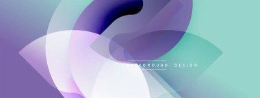 Soyut akışkan şekiller harmanlanarak dinamik gradyan arkaplan oluşturur. Yumuşak mor, deniz mavisi renkleri kompozisyona hakim. Modern tasarım ögesi.