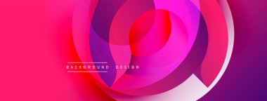 Soyut sıvı şekilleri, canlı pembeler, morlar dinamik bir zemin oluşturur. Modern tasarım elementleri enerji, hareket.