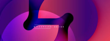 Soyut akışkan şekiller, canlı mor, pembe renkler. Modern tasarım elementleri dinamik görsel etki yaratır. Metin arkaplan tasarımı okur.