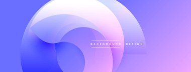 Soyut akışkan şekiller, mor renkler, modern tasarım. Yumuşak gradyanlar dinamik görsel efekt yaratır. Minimalist estetik.